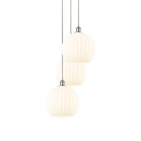 113b-3p-39-19 Innovations Lighting 745684769231 White Venetian Pendant - Chrome