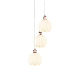 113b-3p-31-15 Innovations Lighting 745684774563 White Venetian Pendant - Copper