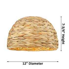 Innovations Lighting 745684956303 Woven Rattan - 1 Light 12 Inch Cord Hung