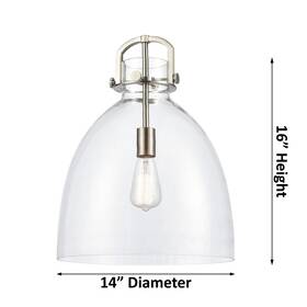 Innovations Lighting 745684989196 Newton Bell - 1 Light 14 Inch Stem Hung Pendant