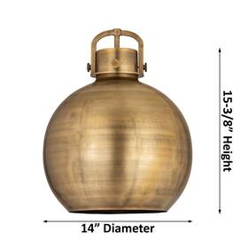 Innovations Lighting 745684989530 Newton Metal Sphere - 1 Light 14 Inch Stem