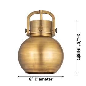Innovations Lighting 745684993698 Newton Metal Sphere - 1 Light 8 Inch Flush