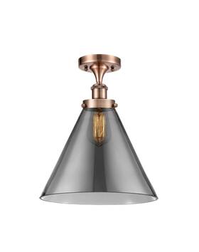 916-1c-ac-g43-l Innovations Lighting 916-1c-13-12-l Cone Semi-flush 12 Inch W - Antique Copper / 916-1c-ac-g43-l Innovations Lighting 916-1c-13-12-l Cone Semi-flush 12 Inch W - Antique Copper /