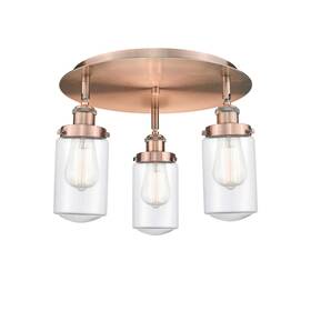 916-3c-ac-g312 Innovations Lighting 916-3c-10-17 Dover Flush 3 Light 17 Inch W - Copper
