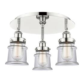 916-3c-pn-g182s Innovations Lighting 916-3c-9-17 Canton Flush 3 Light 17 Inch W - Nickel