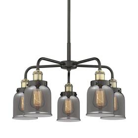 916-5cr-bab-g53 Innovations Lighting 916-5cr-15-23 Bell Chandelier 5 Light - Black Antique