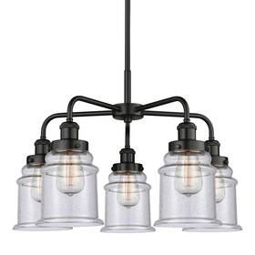 916-5cr-bk-g184 Innovations Lighting 916-5cr-17-24 Canton Chandelier 5 - Black