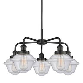 916-5cr-bk-g534 Innovations Lighting 916-5cr-14-25 Oxford Chandelier 5 - Black