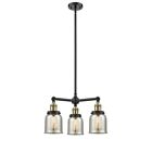 Innovations Small Bell 3-lt Led Chandelier Bk Brass Mercury 207-bab-g58-led