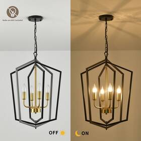 Inseus 740907577488 Modern 4-light Cube Chandelier Kitchen Island Geometric