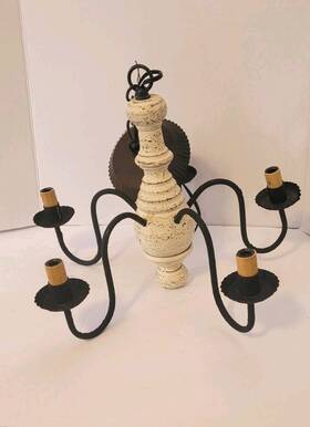 813007020281i2930 Irvin Lancaster 5 Arm Wood Chandelier Country Lighting Primitive French