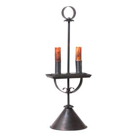 Irvins Country Tinware 812016032889 Rochester Student Lamp In Kettle Black