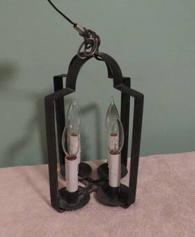 Irvins Country Tinware 813007024739 Classic Simple Farmhouse Tinners Saddle 4 Lights Pendant In Smokey Black Tin