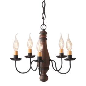 9118h4 Irvins Country Tinware Bed And Breakfast Chandelier In Hartford Pumpkin