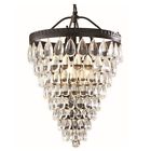 Ixo8193a Allen Roth Eberline Bronze Modern Crystal Cone Pendan 848566020281