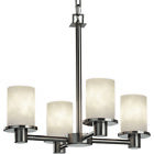 J.cld-8510-10-nckl-led4-2800 Justice Design Clouds Chandelier In Brushed Nickel