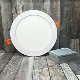 Jarlstar 696537536251 8 Inch Ultra-thin Led Recessed Ceiling Light With Junction Box 6 Pack Read Des