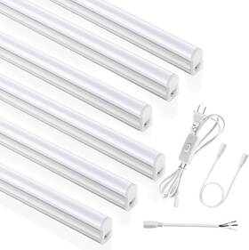 9234 Jarsant 6 Pack Led Shop Light 4ft 6500k T5 Garage Ceiling Lights Bright Fixture