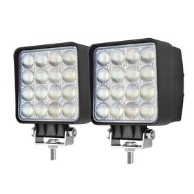 Dr-18w48f5d-p Jaslite 2pack 48w Led Work Lights 12/24 Volt 5500lms 4.3inch Wide Ultra Bright Square