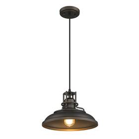 Jazava 638457151121 1-light Barn Pendant Light Farmhouse Vintage Oil Rubbed Bronze