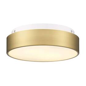 Jazava 652569842340 2-light Flush Mount Ceiling Light With Frosted Glass Shade