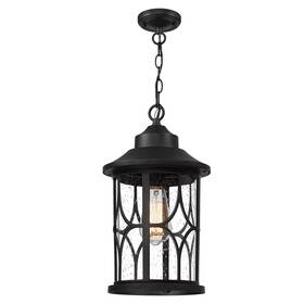 Jazava 665386070940 15 Inch Outdoor Pendant Light Fixture With Seeded Glass