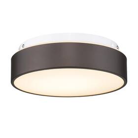 Jazava 683770826911 2-light Flush Mount Ceiling Light With Frosted Glass Shade - 12.0 Inch L X