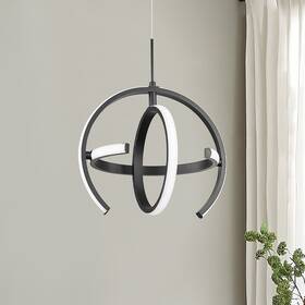 Jazava 683770828137 Small Led Orb Chandelier Adjustable Pendent Light