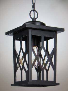 Hd4fd66h-l Jazava 16.3 Inch 1-light Black Anti-rust Outdoor Pendant Light With Clear Glass