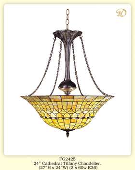 Fg2425 Jb Hirsch Home Decor 24 Inch Cathedral Tiffany Chandelier