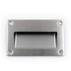 Pg43s128 Jetland 2-pack Concealed Recessed Pulls Handles - 5 Inch X 3-1/4 Brushed Nickel Rectan