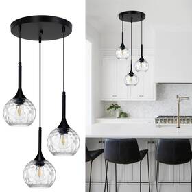 Hgpl03 Jhlbyl 3-light Pendant Light Fixtures Modern Kitchen Island Lighting With Hammered