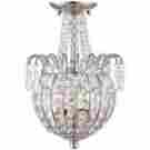 Jle1709is Quoizel Jolene Small Semi Flush Light Mount Imperial Silver Candle-cover Crystal Beads 611728190852