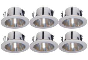 B00vu8pa2y Joint Bright Lighting 6 Pack- 4 Inches Open Reflector Trim/trims For Line Voltage Recessed Light/li