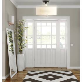 Jonathan Y 196868038368 Marc Metal Led Semi Flush Mount Oil Rubbed Bronze/white By