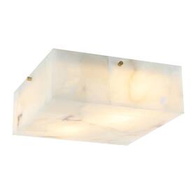 Jyl1201a Jonathan Y 196868067115 Giulia 13 Inch 2-light Modern Contemporary Alabaster/iron Squ