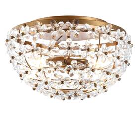 Jyl9043a Jonathan Y 819727023632 Isabelle 15.5 Inch Metal/acrylic Led Flush Mount Traditional