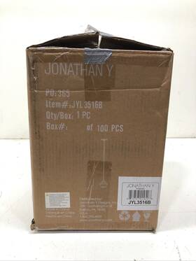 Jyl3516b Jonathan Y 819727029498 Kurtz 1-light Chrome Pendant Clear Glass