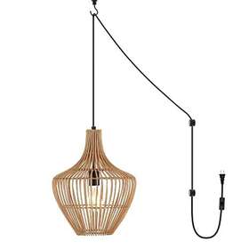 Jyl1406a Jonathan Y 840011431857 Lucas 13 Inch 1-light Farmhouse Coastal Rattan 180 Cord Plug-in Or Hard