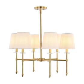 Jyl9918a Jonathan Y 840011433530 Cillian 27 Inch 6-light Mid-century Iron Led Chandelier Countr