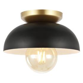 Jyl1327a Jonathan Y 840011446516 Paulina 8.5 Inch 1-light Classic Industrial Iron Led Flush Mount Mid-cen