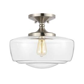 Jonathan Y 840011491165 Gaines Glass/iron Farmhouse Modern Led Flush Mount By