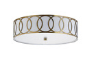 Jyl3503a Jonathan Y Aubrey 3-light 15.5 In. Brass Gold Metal Flush Mount New