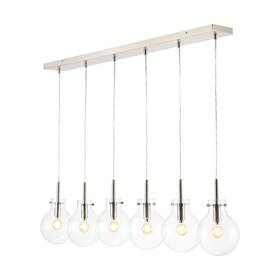 Jyl1326a Jonathan Y Harlow 40.5 Inch 6-light Dining Room Bedroom Nickel/clear