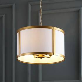 Jyl3510b Jonathan Y Thatcher 17 Inch 4-light Metal Led Pendant-light Gold/white