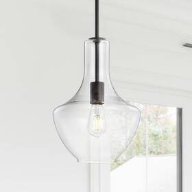 Jyl6400b Jonathan Y Watts 10.5 Inch 1- Light Oil Rubbed Bronze/clear Glass/metal Led