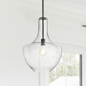 Jyl6401b Jonathan Y Watts 13.25inch Glass Metal Led Pendant Farmhouse