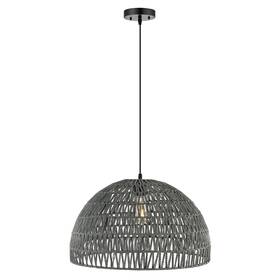 Jyl6504d Jonathan Y 20 Inch Gray Modern Bohemian Woven Rope Led Pendant Light Fixture Adj