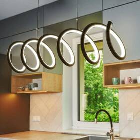 Jyl7024b Jonathan Y Ali 31 Inch Dimmable Adjustable Integrated Led Black Metal Linear Pendant