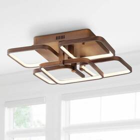 Jyl7213a Jonathan Y Sebastian 17.5 Inch Coffee Integrated Led Metal Flush Mount Ceiling